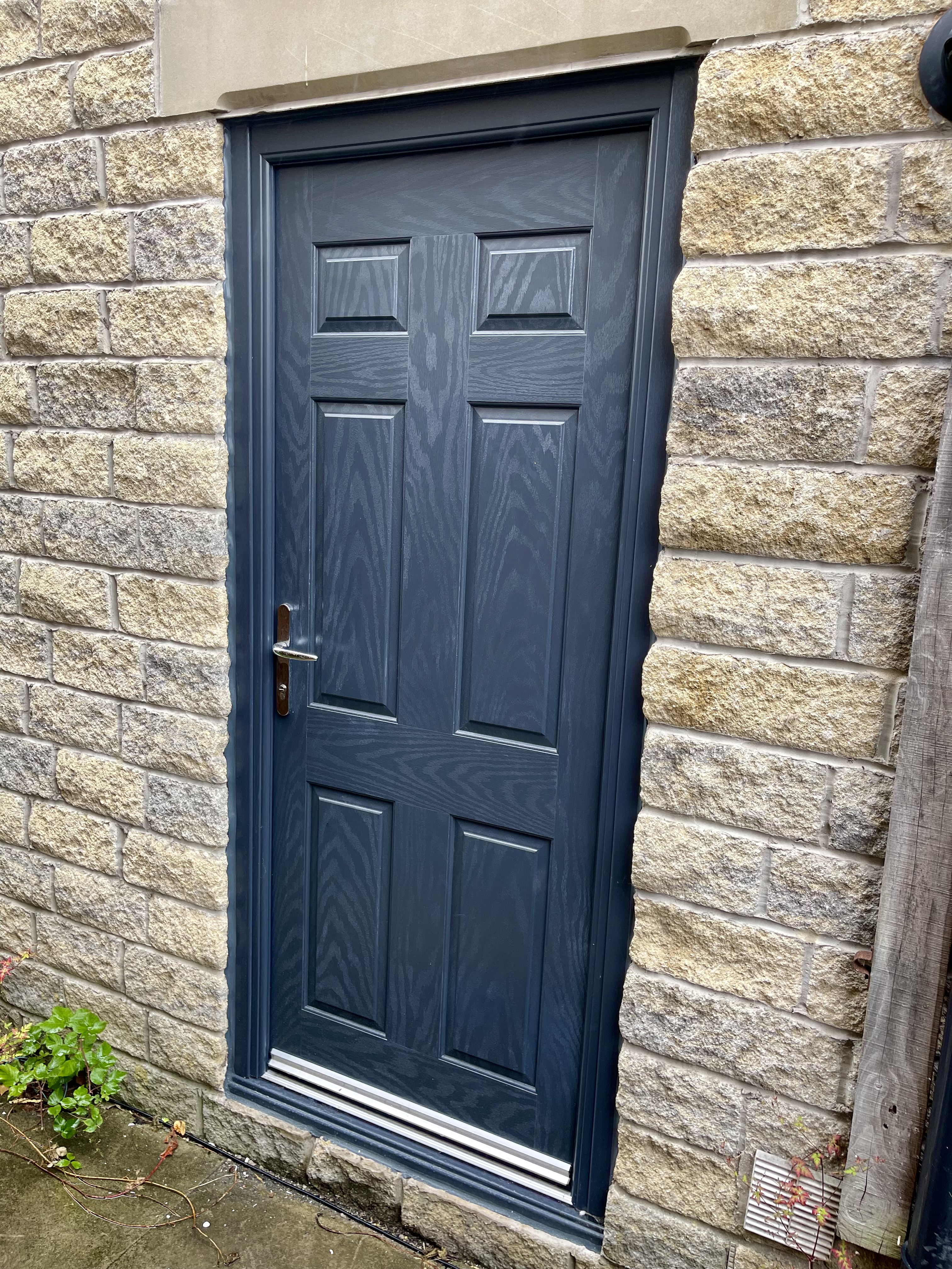 Solid no glass composite back door in anthracite grey