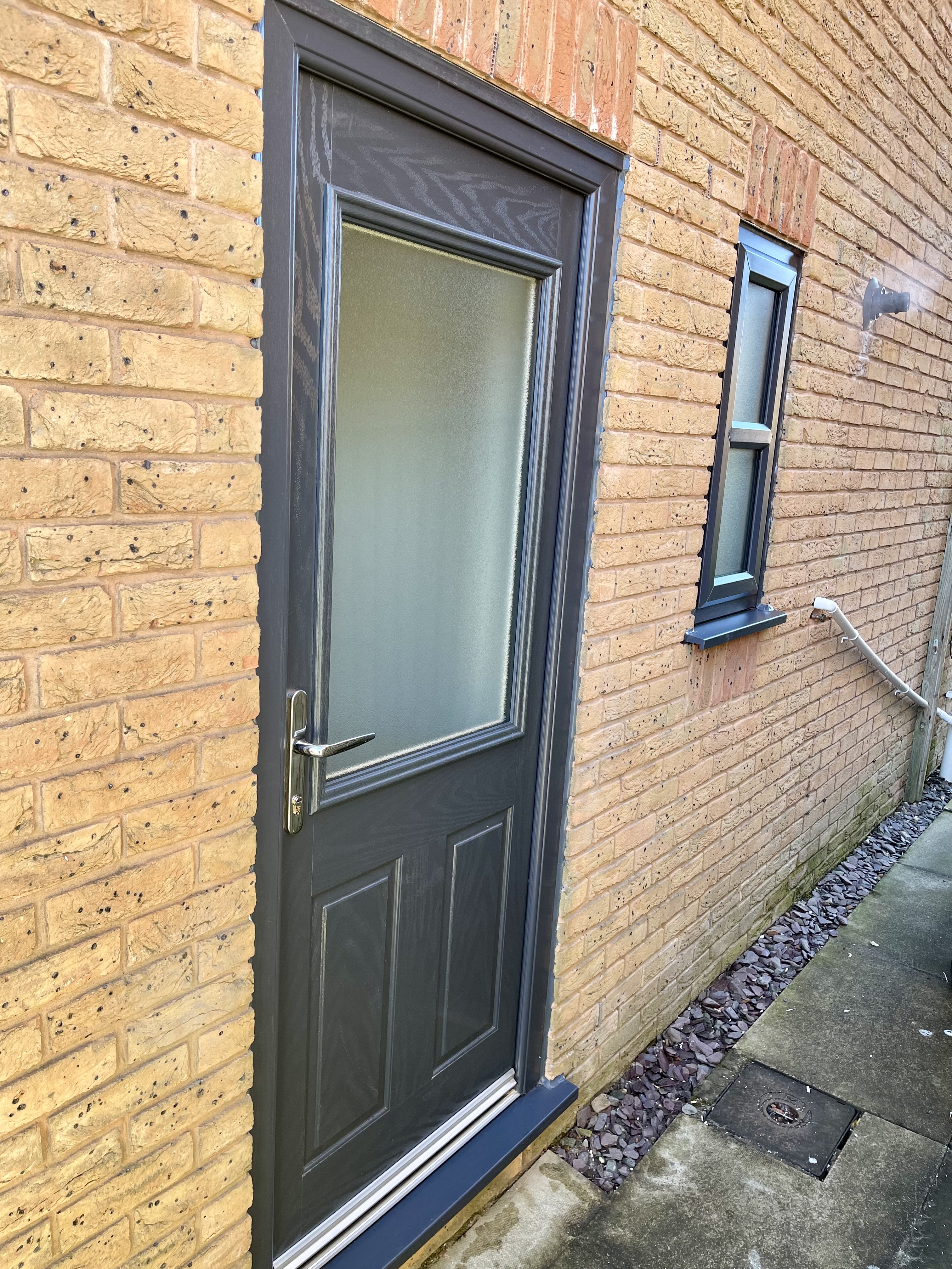 Anthracite grey composite back door