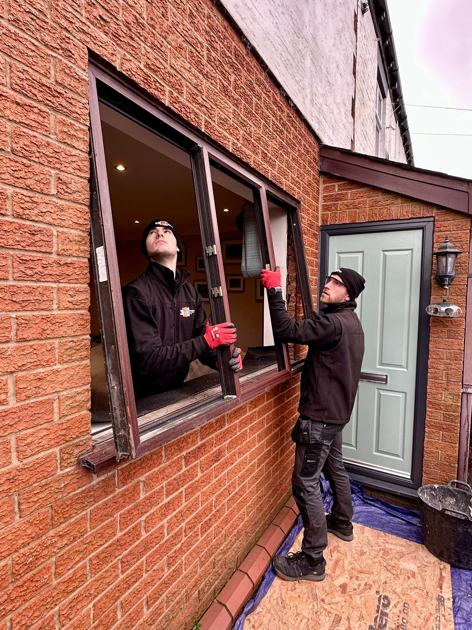 Old window being removed ready for new window to be installed